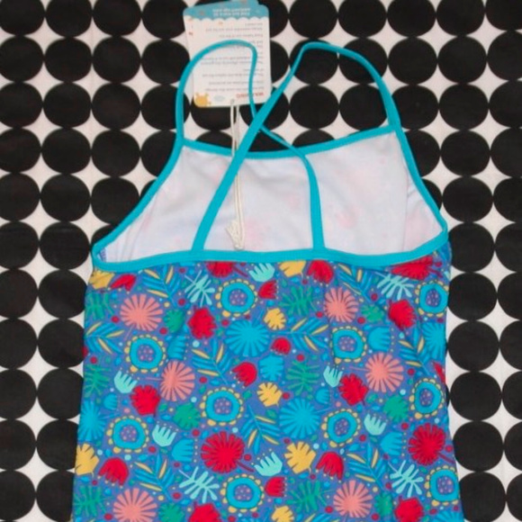 NWT Frugi Jungle Jamboree 1-Piece Swimsuit Blue Multicolor Print Size 9/10 - Picture 3 of 5